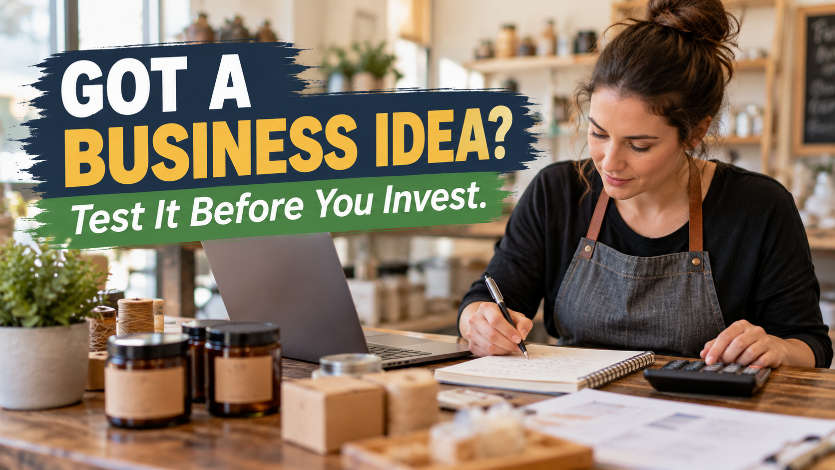 Entrepreneur learning how to test a business idea before investing